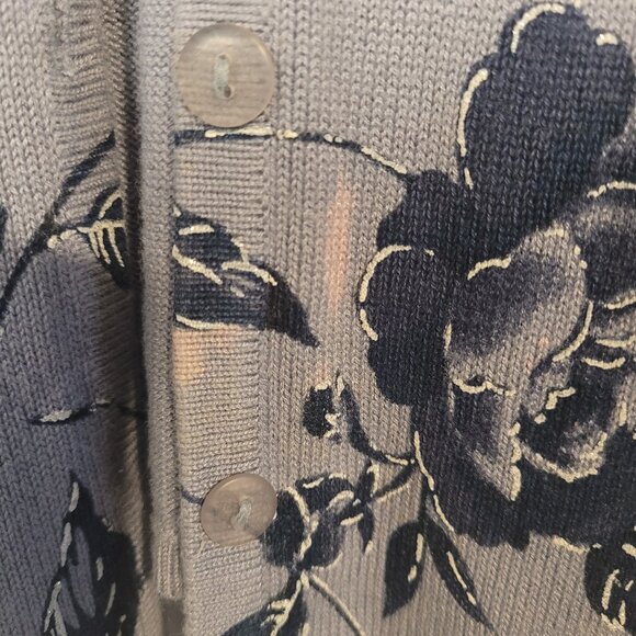 Alfred Dunner Size M Floral Button Cardigan Sweater Cottagecore Grannycore - Picture 2 of 4